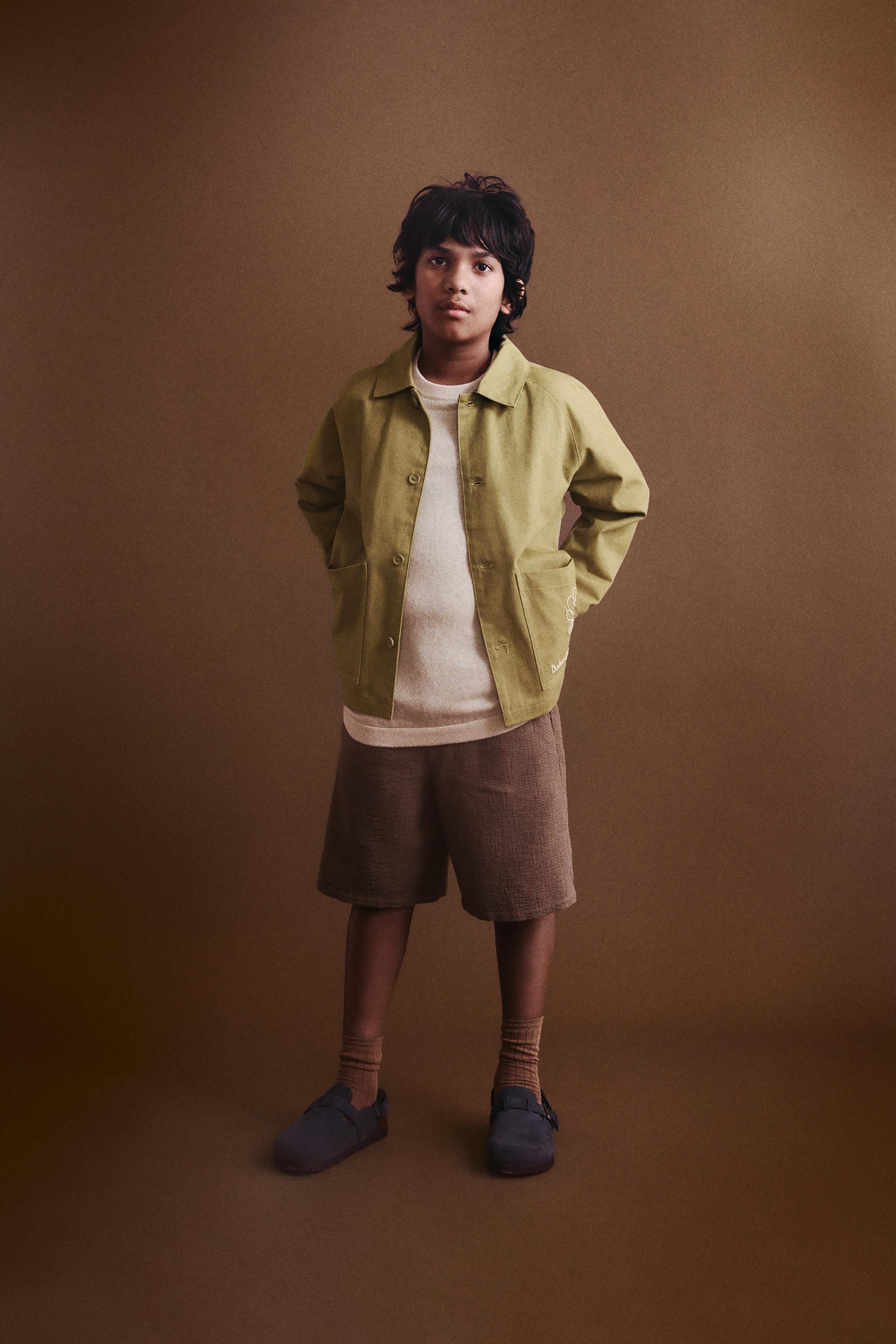 PLAIN LINEN AND COTTON T-SHIRT